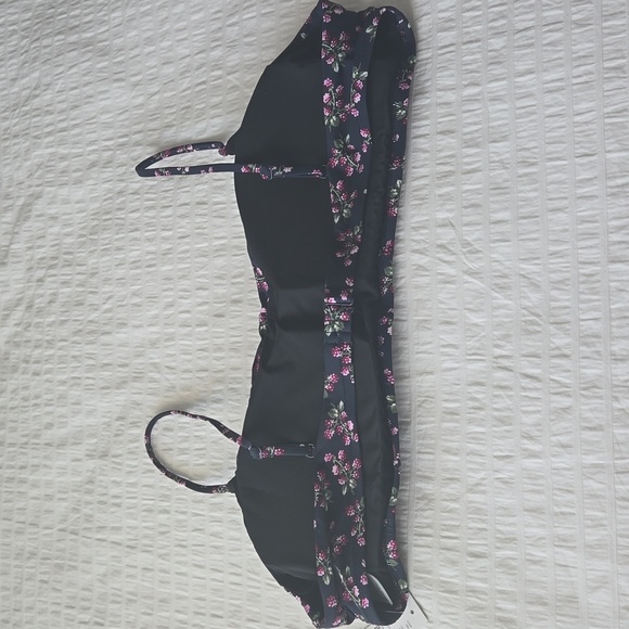 NWT*J CREW Topstitched scoopneck bikini top navy twilight berry womens 3X #BE725 - Picture 5 of 12